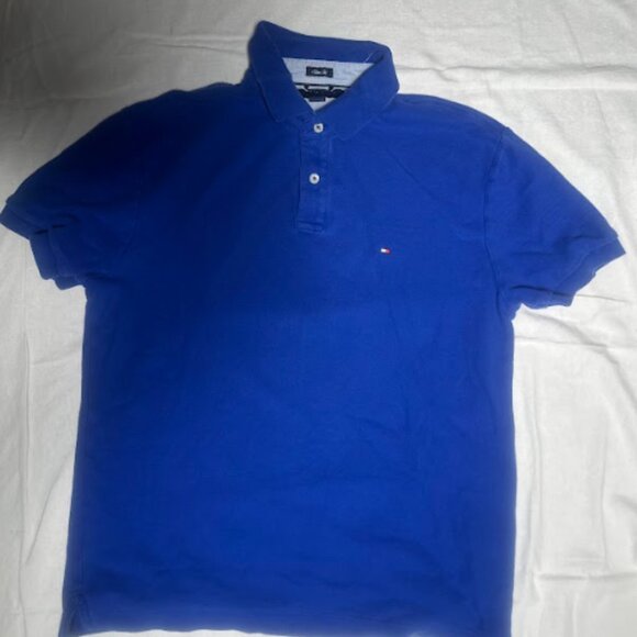tommy hilfiger Polo Shirt mens size L Navy blue - Picture 2 of 7